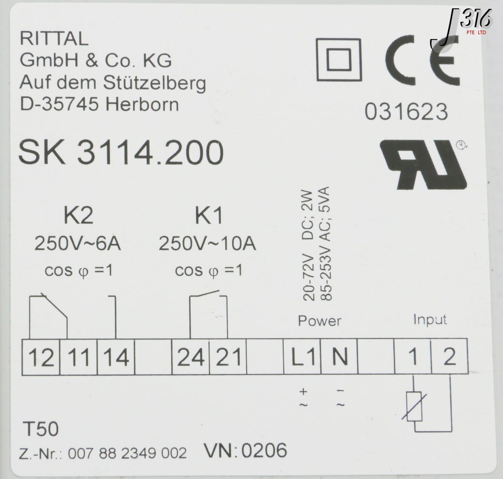 31671 RITTAL TEMOPERATURE DISPLAY & THERMOSTAT (NEW) SK 3114.200